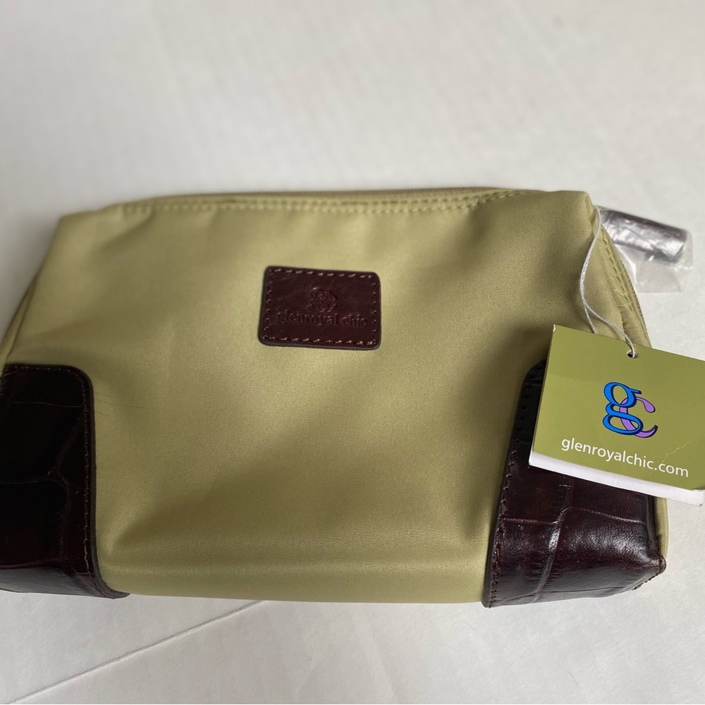 Glenroyal Chic Nylon & Faux Leather Trim Clutch Bag NWT